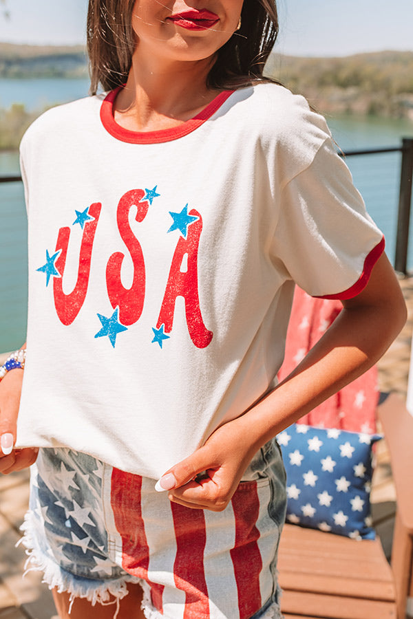 Premium USA Ringer Graphic Tee - Ultimate Comfort & Style