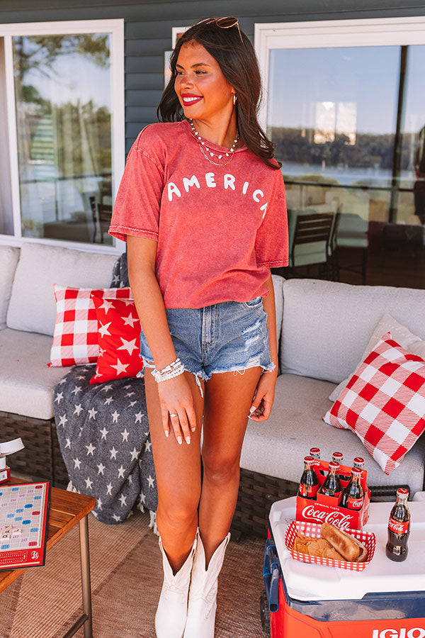 Premium America Puff Print Graphic Tee - Ultimate Style Statement
