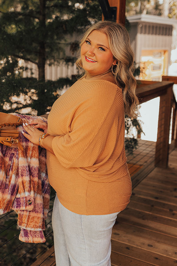 Premium Weekend Living Shift Top in Pumpkin Curves - Ultimate Comfort & Style