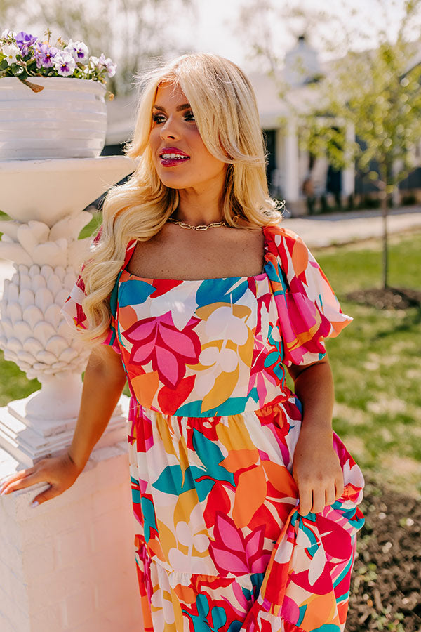 Ultimate Tropical Getaway Floral Maxi Dress for Curves