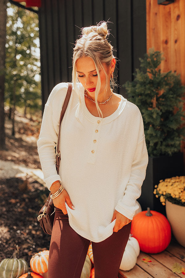 Ultimate Cozy Ribbed Tee - Ivory