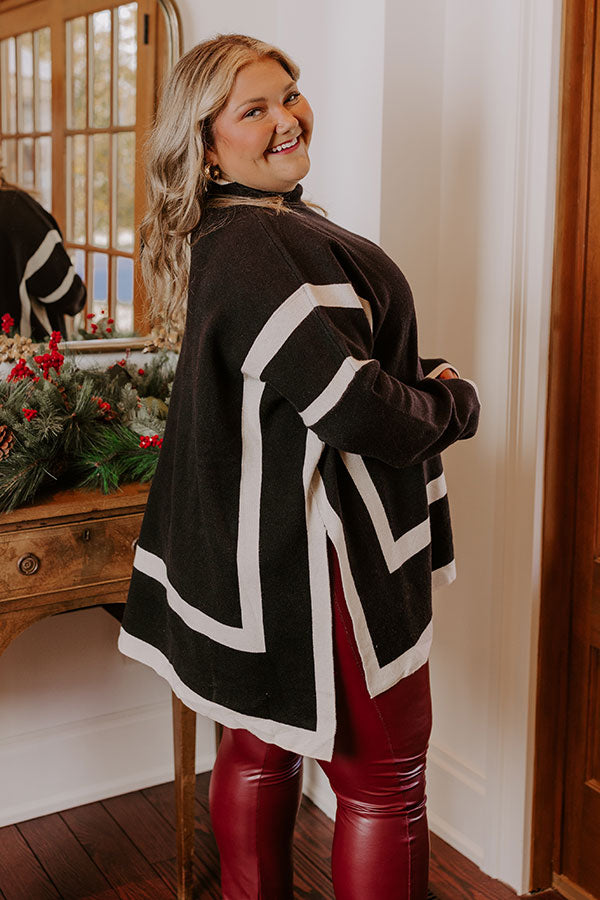 Ultimate Cozy Knit Sweater Top - Black Curves Edition