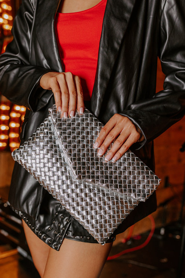 Premium Metallic Woven Clutch - Your Ultimate Style Companion