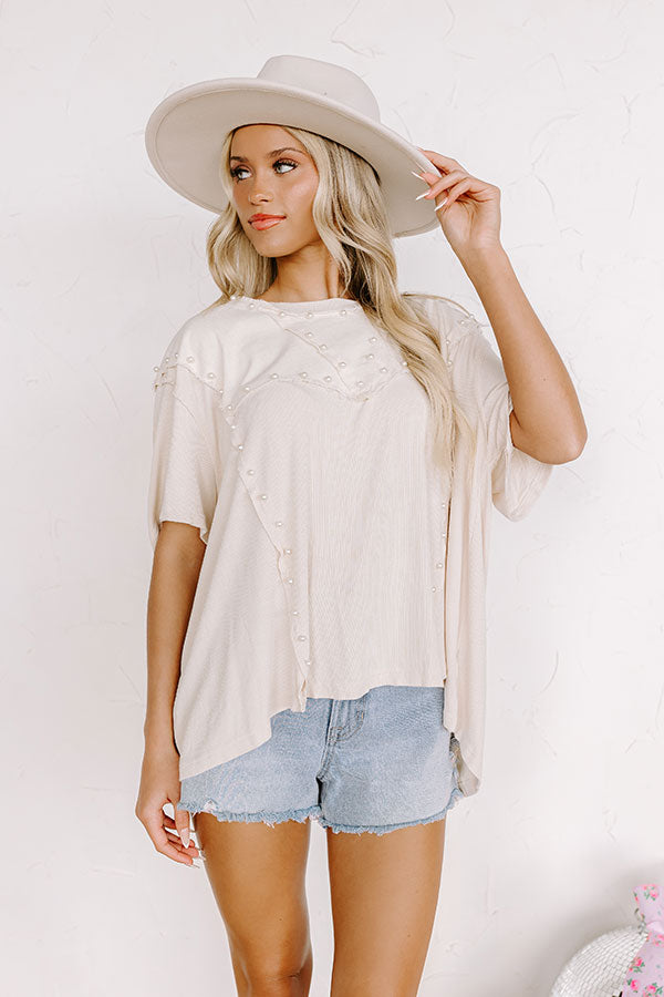 Premium French Vanilla Embellished Top - Ultimate Style Upgrade