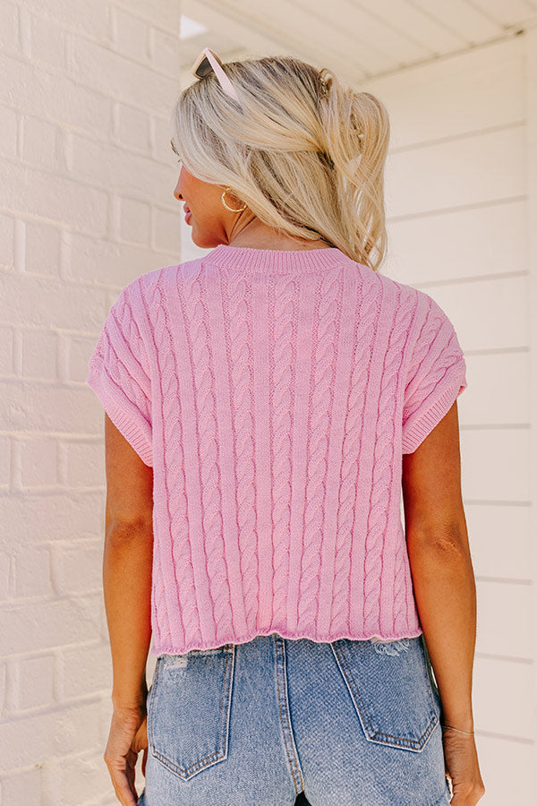 Premium Destiny Knit Top - Trendy Pink