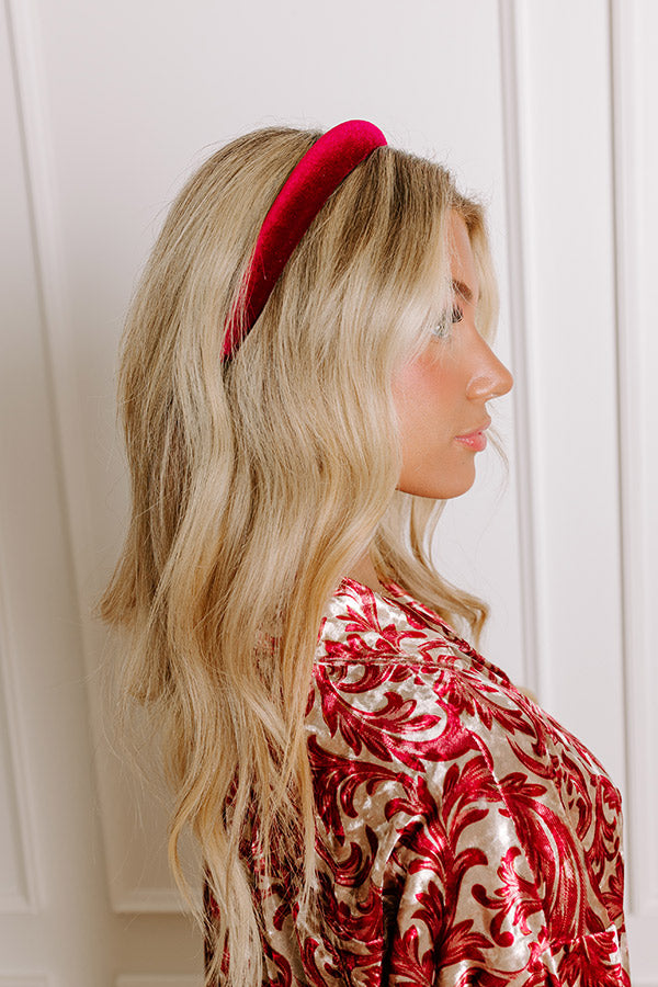 Premium Velvet Headband - Wine Red, Ultimate Style Upgrade