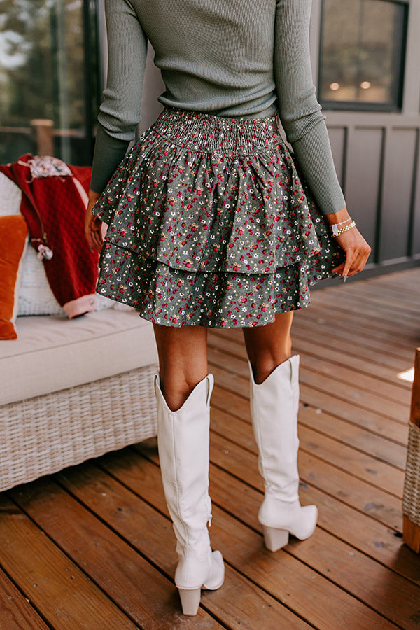 Premium Evelyn High Waist Floral Skirt - Ultimate Fall Fashion