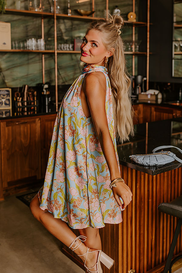 Ultimate Floral Satin Mini Dress - Downtown Happy Hour Edition