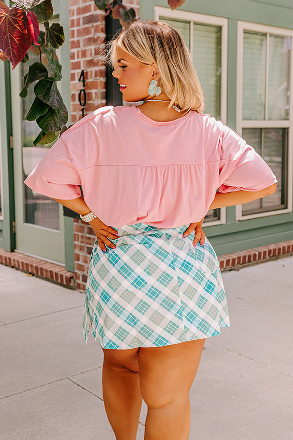 Premium Teal Curves Wrap Skirt - Ultimate Style & Comfort