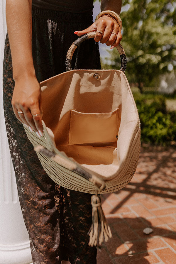 Premium Ride The Tide Woven Tote - Ultimate Beach Companion