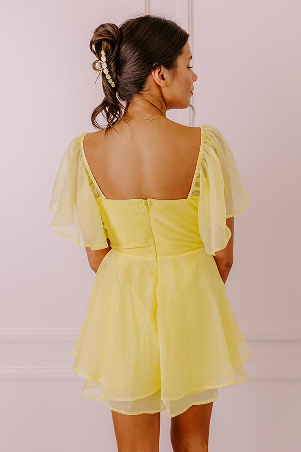 Ultimate Spring Fling Organza Romper - Premium Yellow