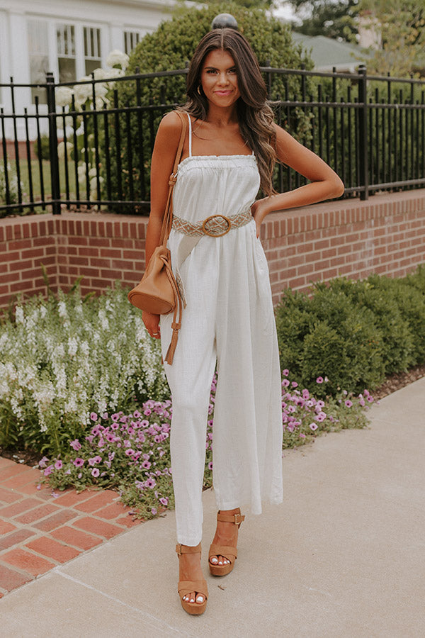 Ultimate Ivory Strolling Jumpsuit - Premium Weekend Wear