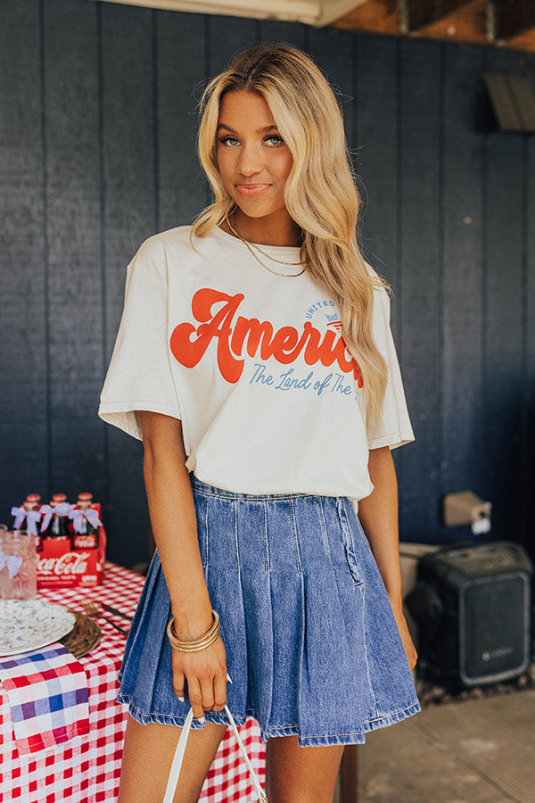 Premium Patriotic Graphic Tee - The Land Of The Free