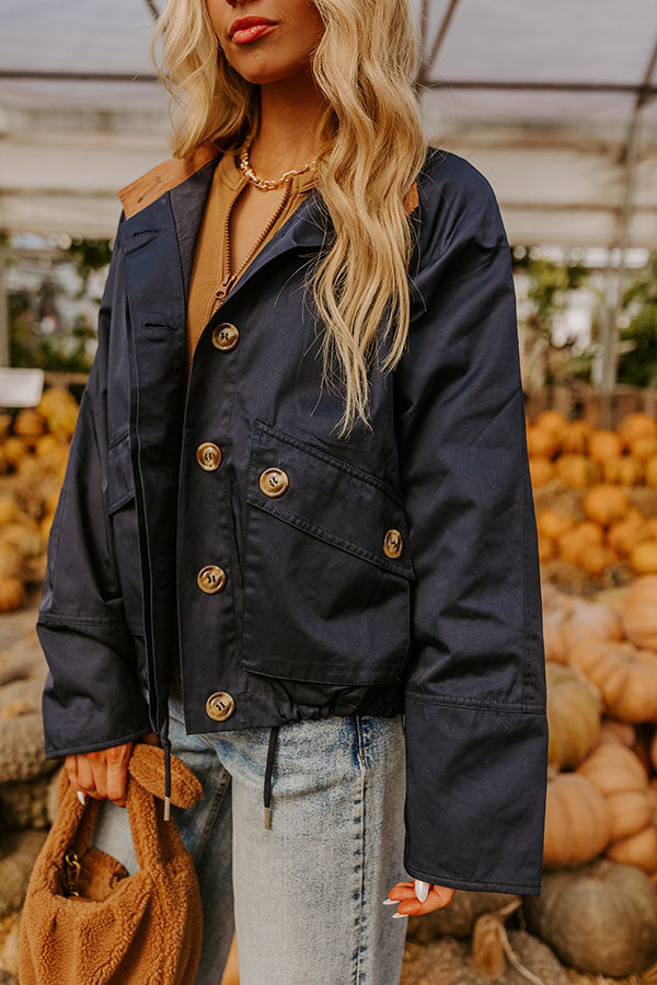 Premium Navy Cargo Jacket - Ultimate Comfort & Style