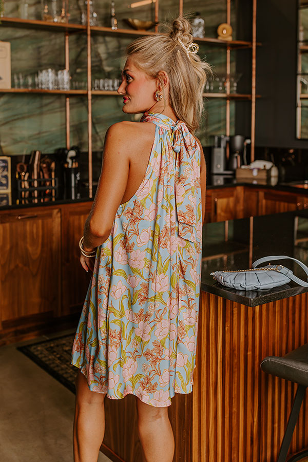 Ultimate Floral Satin Mini Dress - Downtown Happy Hour Edition