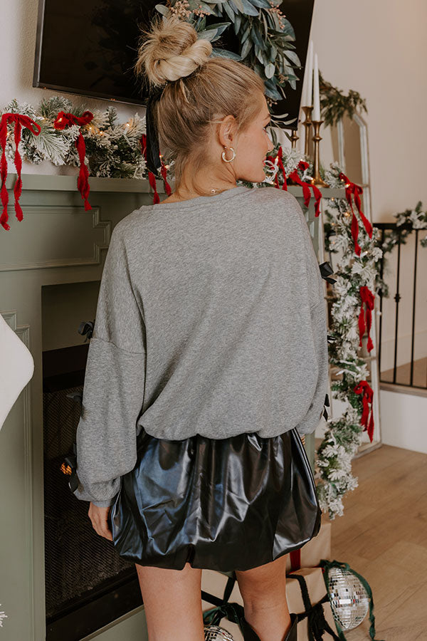 Premium Crush Bow Sweater Top