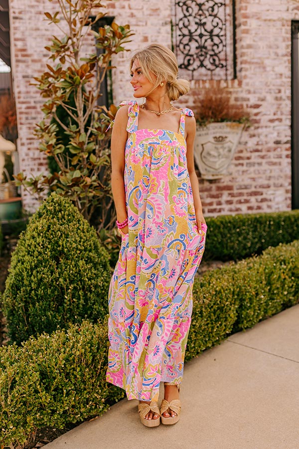 Premium Resort Radiance Paisley Maxi Dress