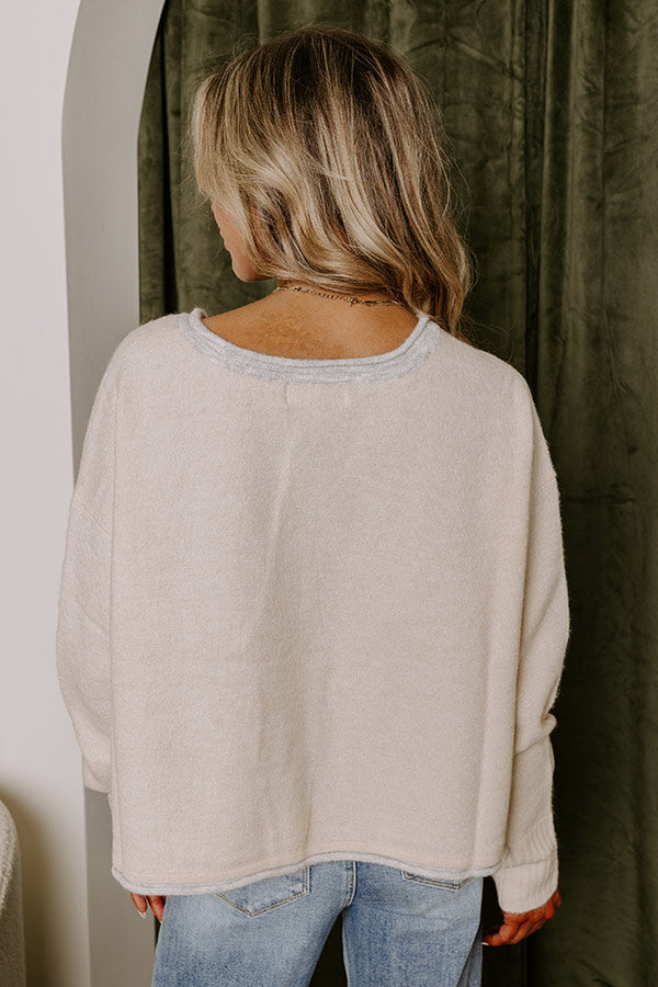 Premium Chai Latte Knit Crop Sweater - Ultimate Cozy Style