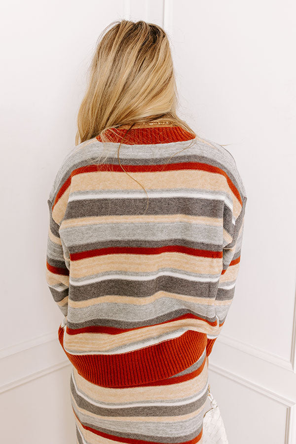 Premium Mulled Wine Stripe Sweater - Ultimate Comfort & Style