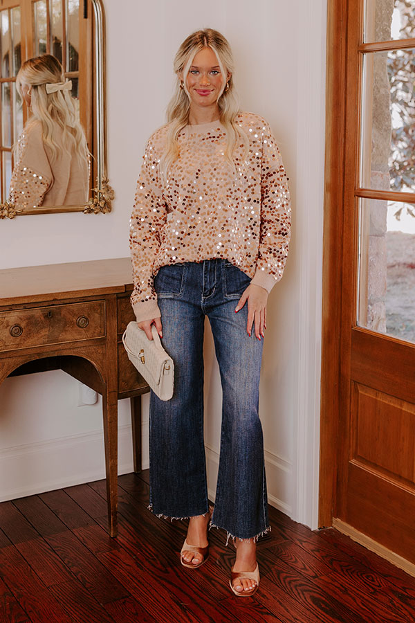Premium Glam Sequin Knit Sweater