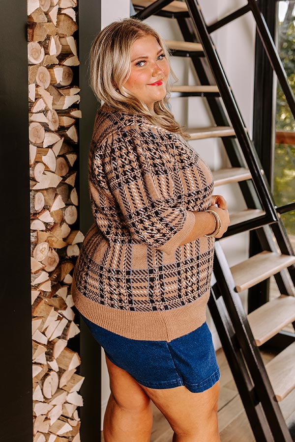 Premium So Charmed Plaid Knit Top - Ultimate Comfort & Style