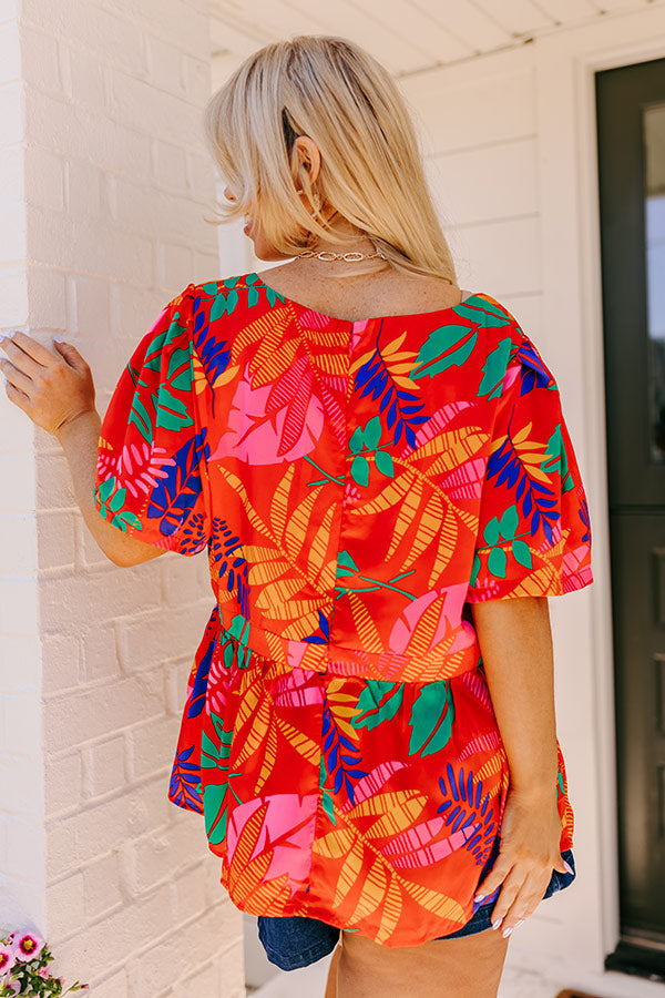 Premium Tropical Tango Top for Curves