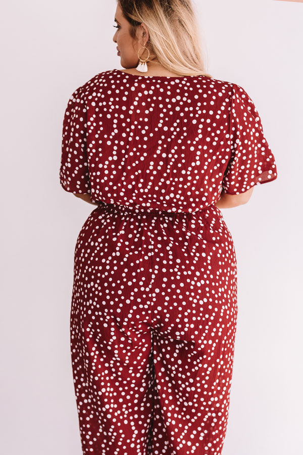 Premium Polka Dot Chic Jumpsuit for Curves - Plus Size