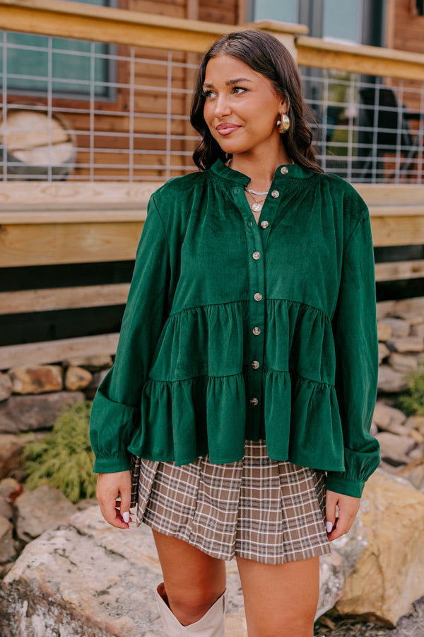 Premium Sonoma Sways Shift Top in Hunter Green - Ultimate Comfort & Style