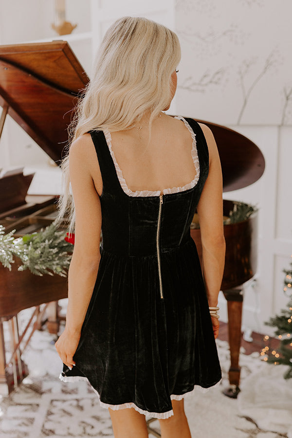 Ultimate Pinot Noir Velvet Mini Dress - Romantic & Flirty