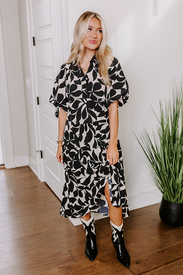 Ultimate Floating On Cloud Nine Midi Dress