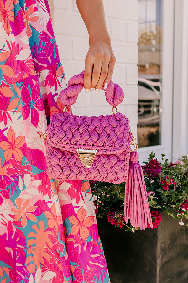 Premium Montego Woven Handbag in Violet - Ultimate Style Upgrade