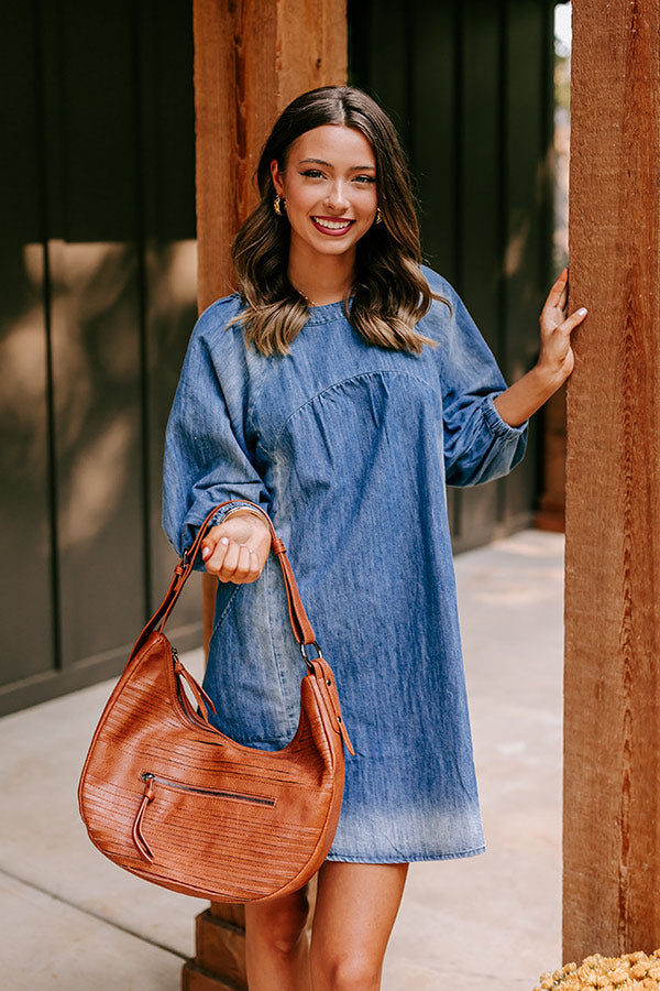 Ultimate Loving Smiles Denim Mini Dress - Medium Wash | Vintage Chic Style