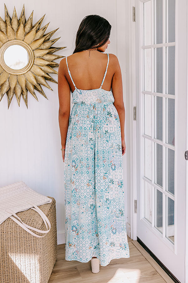 Ultimate Island Escape Maxi Dress in Aqua