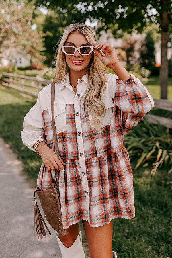 Ultimate Fall Harvest Plaid Mini Dress | Premium Style & Comfort