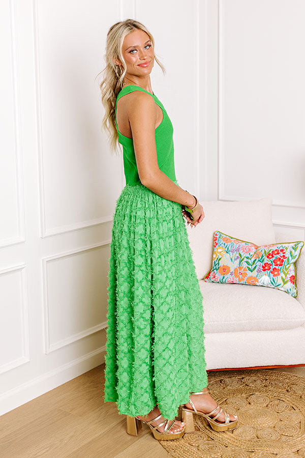 Ultimate Luxe Lifestyle Midi Dress in Kelly Green