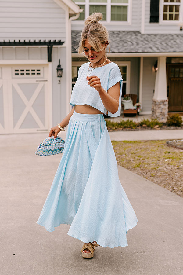 Ultimate Tranquil Tides Midi Skirt