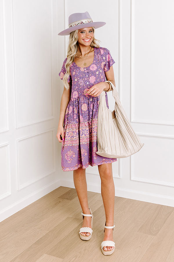 Premium English Garden Floral Mini Dress - Ultimate Summer Style