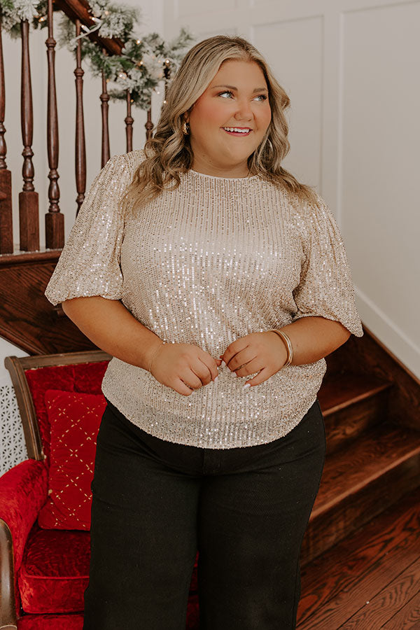 Ultimate Glam Sequin Top - Curve-Enhancing Style