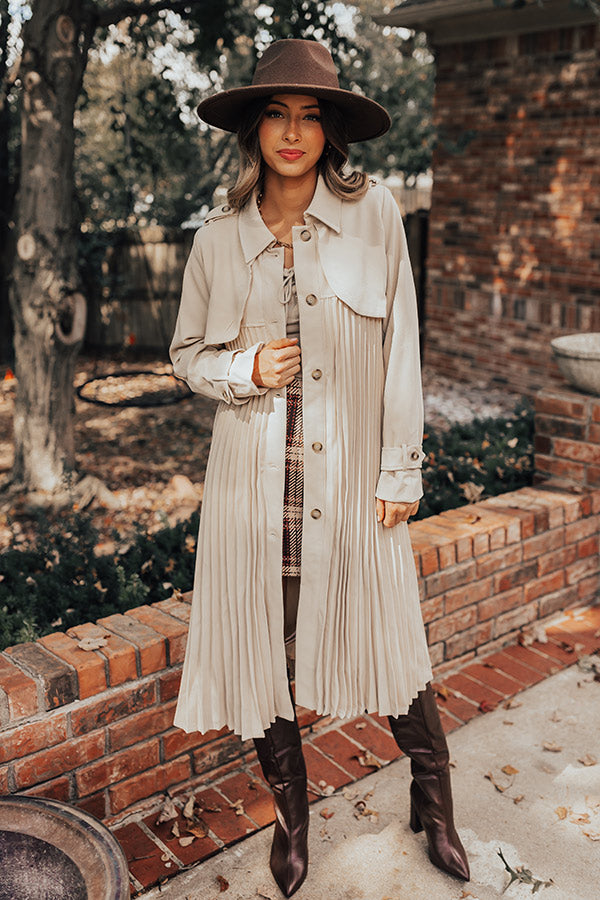 Ultimate Cool Morning Pleated Trench Coat