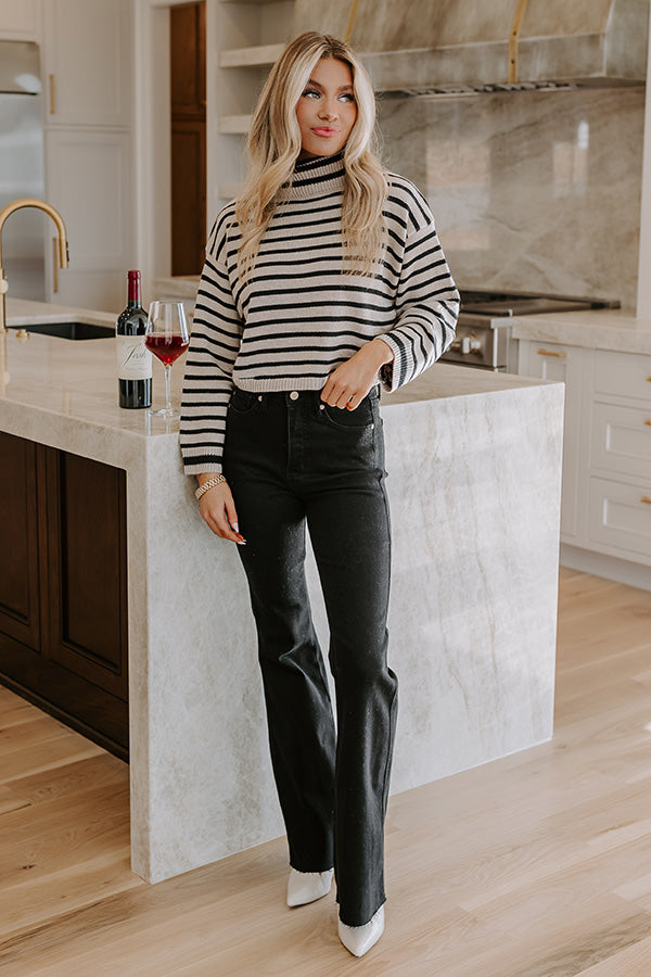 Premium Ski Lodge Stripe Knit Sweater