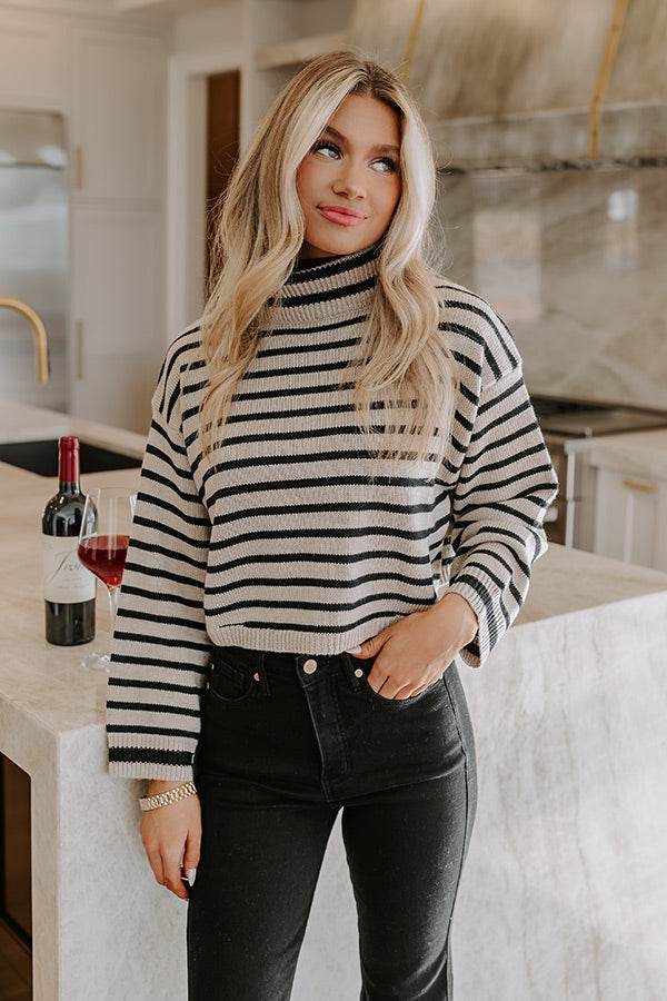 Premium Ski Lodge Stripe Knit Sweater