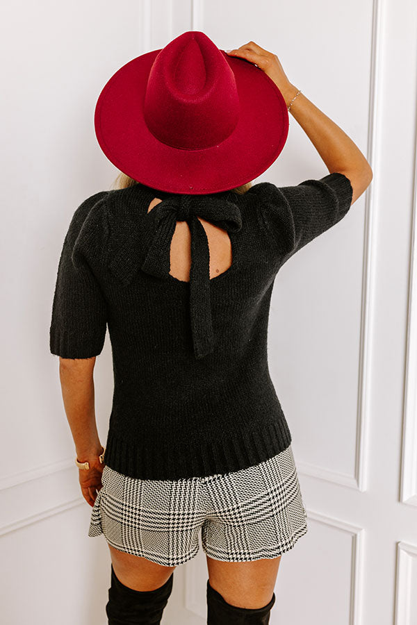 Premium Like Clockwork Knit Sweater Top - Ultimate Black