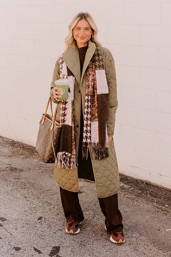 Premium Falls First Chill Scarf in Martini Olive - Ultimate Winter Style