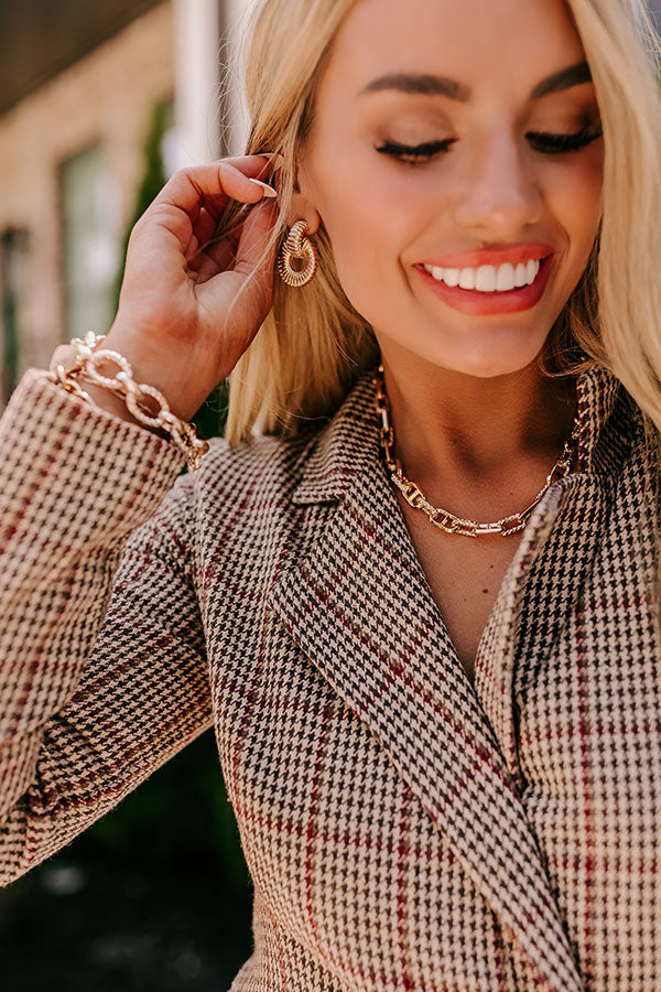 Premium Art Deco Hoop Earrings