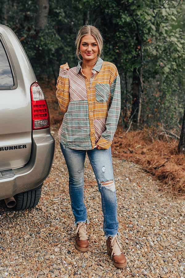 Premium Mountain Overlook Colorblock Flannel Shirt