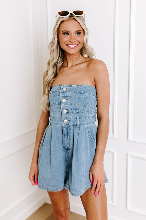 Ultimate Carefree Days Denim Romper - Stylish & Comfortable