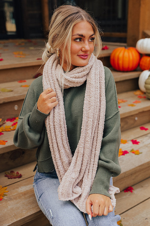 Premium Autumn Treasure Knit Scarf - Birch