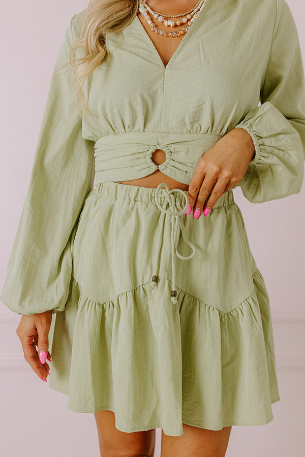Ultimate Bellflower Skirt - Premium Sea Foam Hue