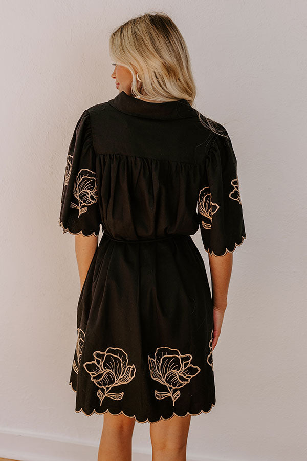 Premium Secret Garden Embroidered Mini Dress - Ultimate Feminine Style