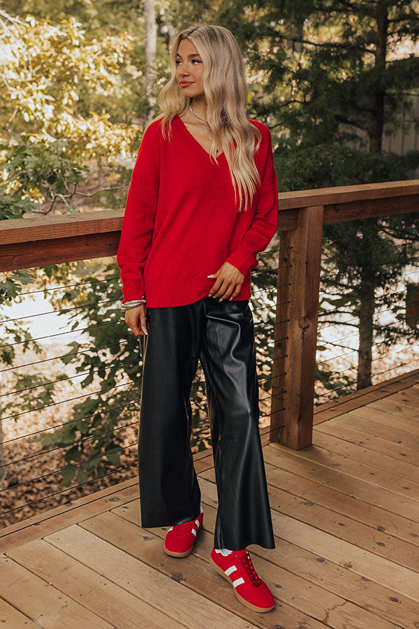 Ultimate Cozy Coy Smile Knit Sweater Top